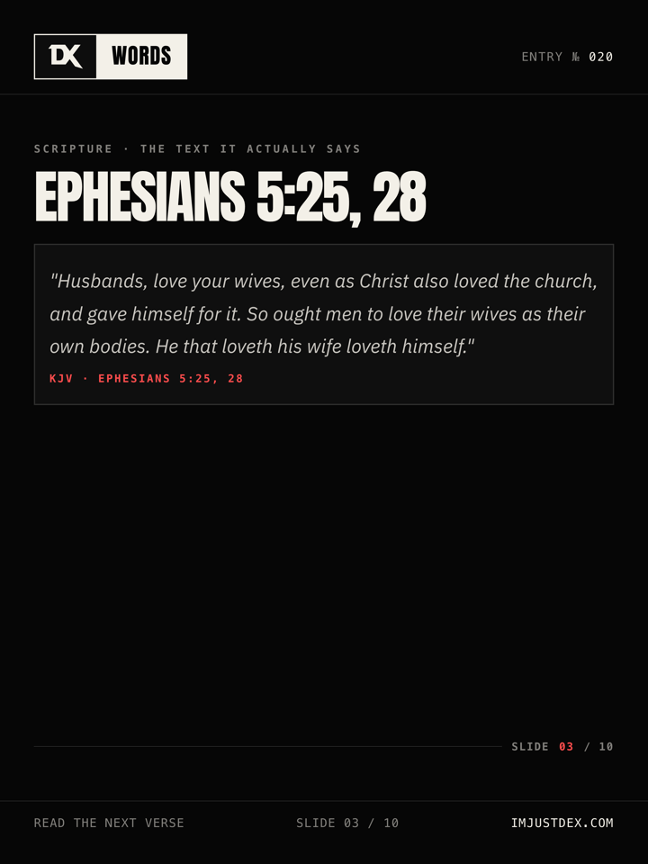 c7 carousel scripture slide — verse ref, verbatim KJV, cite